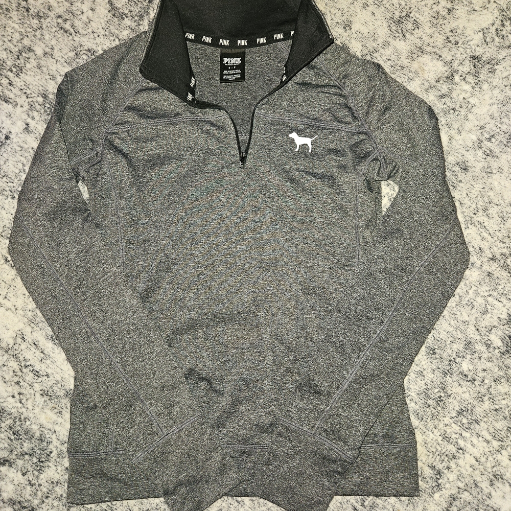 Victoria's Secret Gray Quarter-Zip Sweater